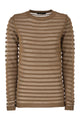 Fabiana Filippi Boat Neck Jumper In Cotton, Linen And Sequins