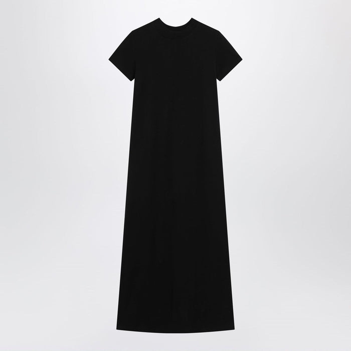 The Frankie Shop Malo Maxi Tshirt Dress In Cotton Black