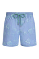 Vilebrequin Men’s Swim Shorts With Turtle And Water Bubble Print And Matching Pouch