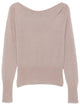 Tom Ford Long Sleeve Boat Neck Knit With Tom Ford Metal Plaque