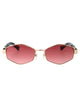 Marc Jacobs Gold Burgundy Metal Sunglasses