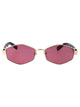 Marc Jacobs Gold Red Metal Sunglasses