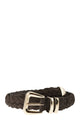 Brunello Cucinelli Reversed Calfskin Belt With Braided Tip
