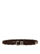 Brunello Cucinelli Buckle Engravings Woven Belt