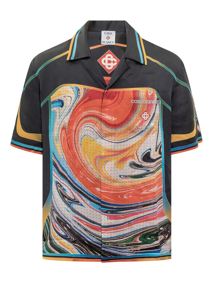 Casablanca Shirt Ss Silk Satin