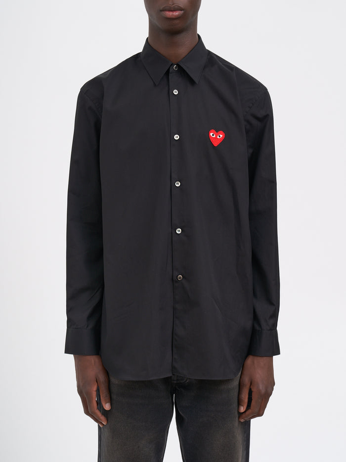 Comme Des Garçons Play Cotton Shirt With Logo