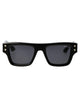 Montblanc Black-Black-Smoke Acetate Sunglasses