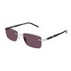 Montblanc Silver Black Violet Metal Sunglasses
