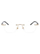 Montblanc Gold Black Transparent Metal Glasses