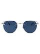 Montblanc Silver-Silver-Blue Metal Sunglasses