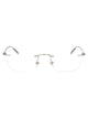 Montblanc Silver-Silver-Transparent Metal Glasses