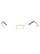Montblanc Gold-Gold-Transparent Metal Glasses