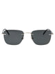 Montblanc Silver-Silver-Grey Metal Sunglasses