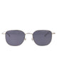 Montblanc Silver-Silver-Grey Metal Sunglasses