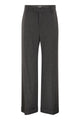Brunello Cucinelli Dark Grey Wool Blend Palazzo Pant