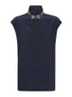 Brunello Cucinelli Blue Silk Blouse