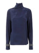 Brunello Cucinelli Blue Silk Blouse