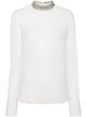 Brunello Cucinelli Silk Monili Neck Blouse