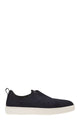 Santoni Suede Leather Slip-On Trainers With Rubber Sole