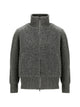 Herno Resort Bouclé-Panel Ribbed-Knit Cardigan