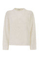 Brunello Cucinelli Linen Openwork Crew Neck Jumper With Sequins