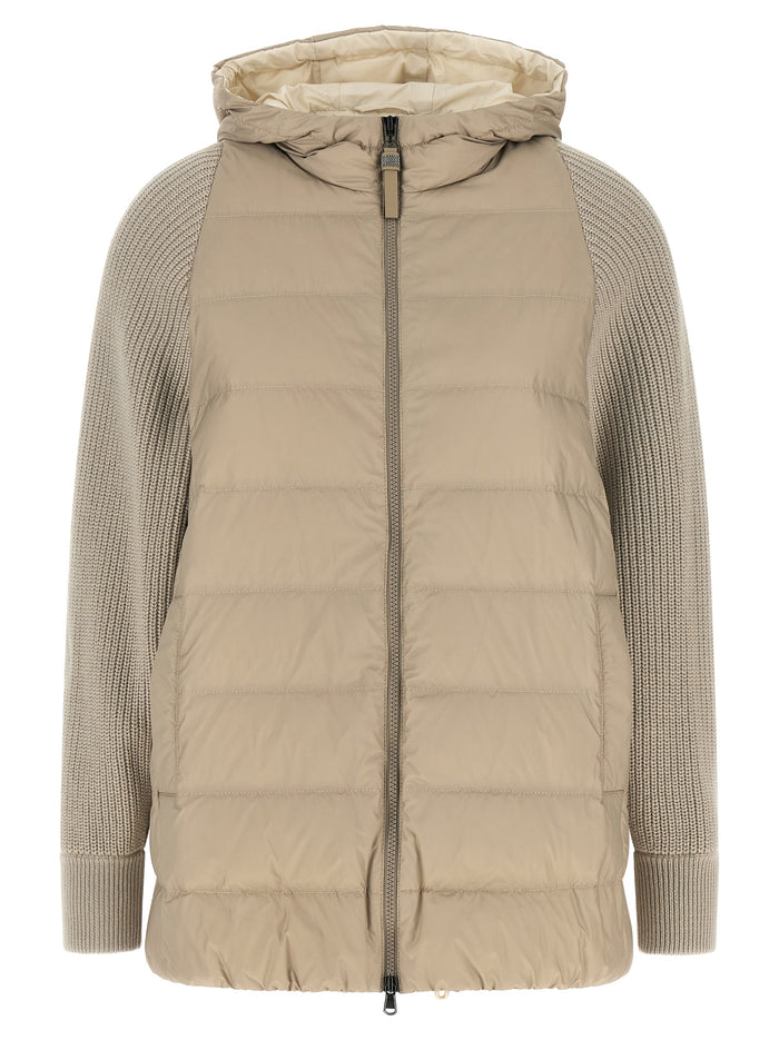 Brunello Cucinelli 'Shiny Zipper Pull' Down Jacket