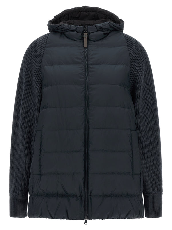Brunello Cucinelli 'Shiny Zipper Pull' Down Jacket