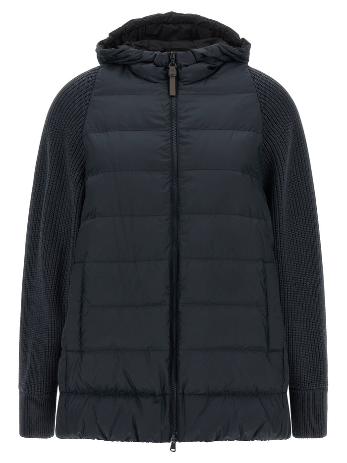 Brunello Cucinelli 'Shiny Zipper Pull' Down Jacket