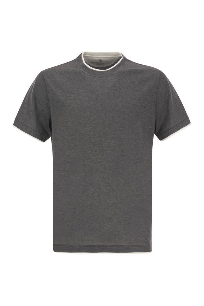 Brunello Cucinelli Silk And Cotton T-Shirt