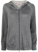 Brunello Cucinelli Dark Grey Full Zip Monile Sweatshirt