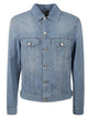 Brunello Cucinelli Medium Denim Blue Button Up Coat