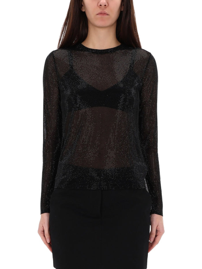 Michael Michael Kors Black Recycled Viscose Top