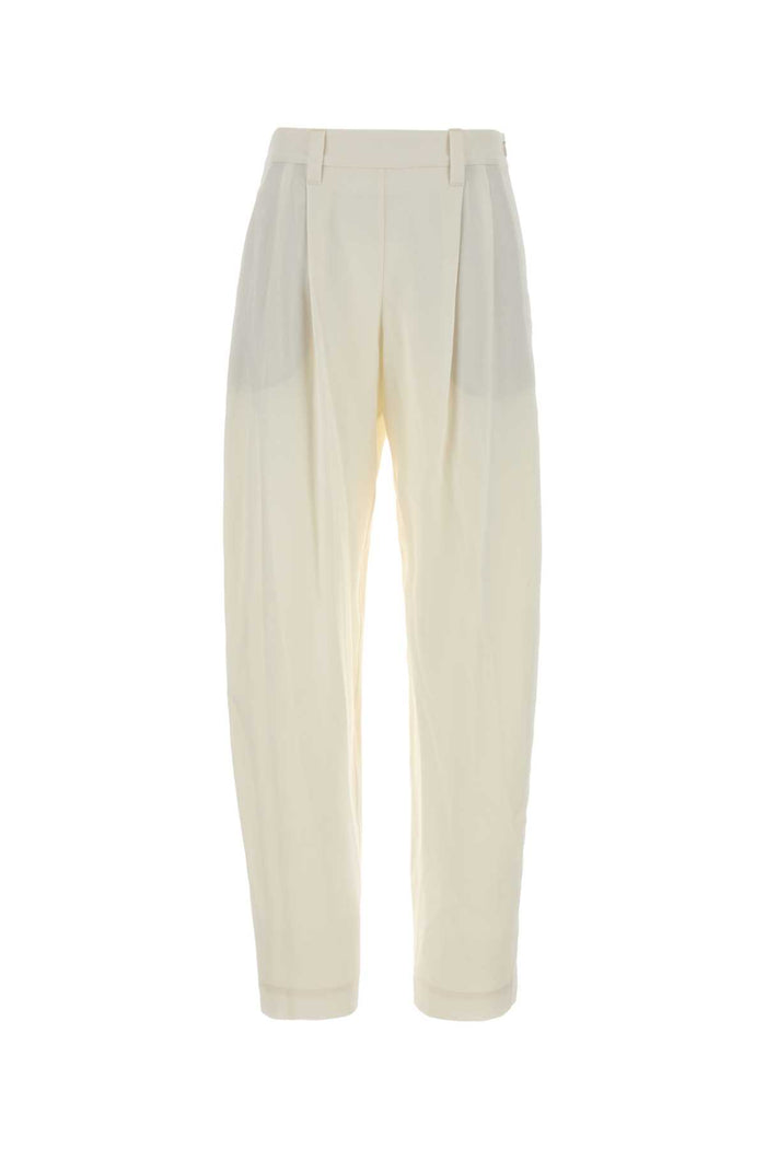 Brunello Cucinelli White Crepe Pant