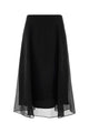Brunello Cucinelli Black Silk Skirt