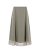 Brunello Cucinelli Sage Green Silk Skirt