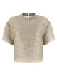Brunello Cucinelli 'Dazzling Cascade Embroidery' T-Shirt