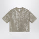 Brunello Cucinelli Dazzling Cascade Embroidery Tshirt In Crispy Silk