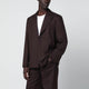 Séfr Seydou Mud-Colored Jacket In Wool Blend Twill