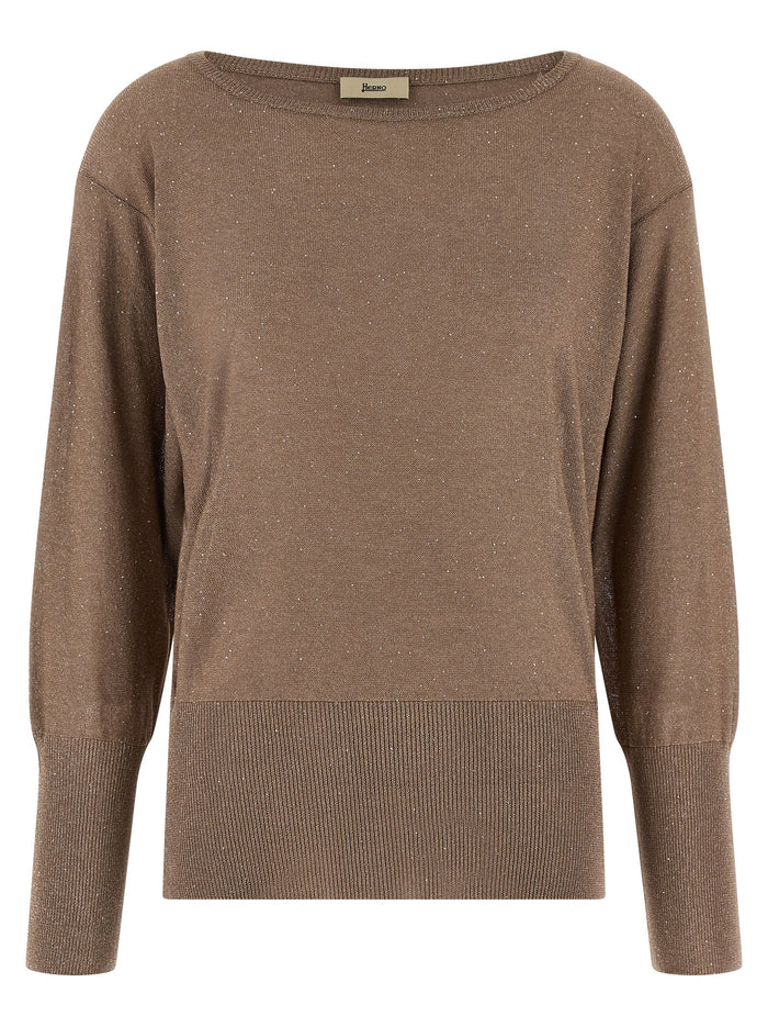Herno Lamé And Sequin Yarn Sweater