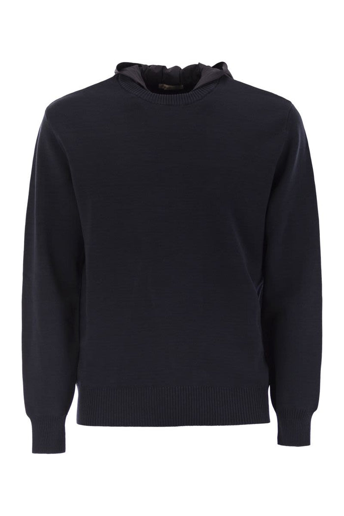 Herno Cotton Hooded Ribbed