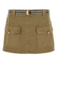 Miu Miu Army Green Cotton Mini Skirt