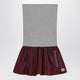 Miu Miu Mini Dress With Renylon Skirt In Amaranth