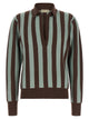 Alberto Biani Striped Knit Polo Shirt