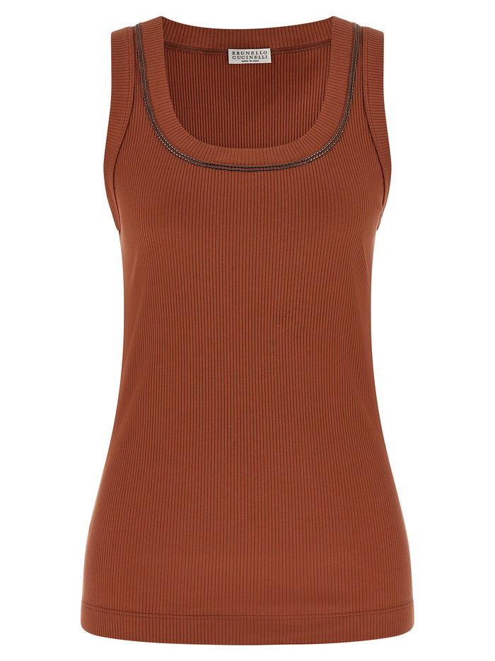 Brunello Cucinelli 'Shiny Trim' Top