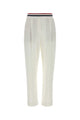 Brunello Cucinelli White Cotton Blend Joggers