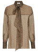 Brunello Cucinelli Dapple Silk Organza Shirt With Neck Tie