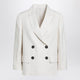 Brunello Cucinelli Ivory Fluid Twill Jacket In Viscose And Linen
