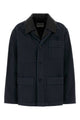 Miu Miu Single-Breasted Jacket In Gabardine And Leather