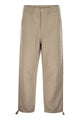 Brunello Cucinelli Cotton And Linen Drill Trousers With Patch Pockets And Drawstring