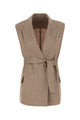 Brunello Cucinelli Cappuccino Linen Blend Vest